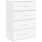 vidaXL Skänk vit 60x31x84 cm konstruerat trä