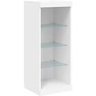 vidaXL Skänk med LED-belysning vit 41x37x100 cm