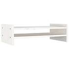 vidaXL Skärmställ vit 50x27x15 cm massiv furu