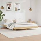 vidaXL Sängram sonoma-ek 200x200 cm konstruerad trä