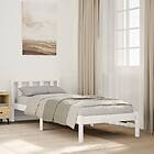 vidaXL Sängram utan madrass extra lång vit 100x220 cm massiv furu