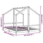 vidaXL Sängram för barnsäng vit 2x(80x200) cm massiv furu