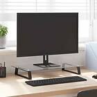 vidaXL TV Stand 60x35x8 cm tempered glass metal