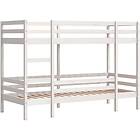 vidaXL Våningssäng vit 90x200 cm massiv furu