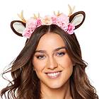 Diadem Renhorn med Rosor One size