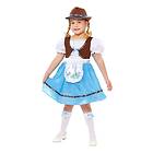 Oktoberfest Blå Klänning Barn Maskeraddräkt Medium