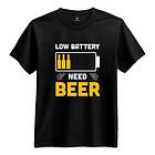 Low Battery Need Beer T-shirt Small