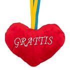 Hjärta Grattis med Blå/Gult Band