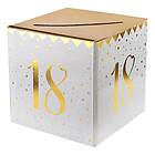 Presentbox Siffra med sedelfack Guld Siffra 18