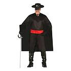 Svart Bandit Maskeraddräkt Medium