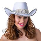 Cowboyhatt Bride Vit med Strass One size