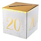 Presentbox Siffra med sedelfack Guld Siffra 20