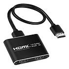 INF HDMI-splitter 1x2, HDMI-förstärkare, förlängning, 3D, Full HD 1080P 10 meter