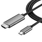 INF USB-C till HDMI-kabel 4K 2 meter, USB C till HDMI-kabel, UHD 4K 30Hz, USB typ C till HDMI-adapterkabel, 2 meter