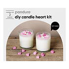 Panduro Hobby Diy-kit candle heart – gjut 2 vackra ljus av sojavax med små hjärt