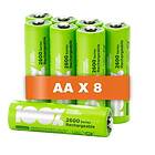 100% PeakPower AA- batteri 8-pack