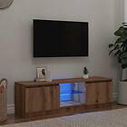 vidaXL TV-bänk med LED-lampor artisan ek 120x30x36 cm konstruerat trä