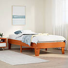 vidaXL Sängram utan madrass vaxad brun 90x190 cm massiv furu