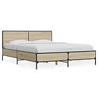 vidaXL Sängram sonoma-ek 120x190 cm konstruerat trä och metall
