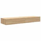 vidaXL Tv-bänkar med LED-belysning 2 st sonoma-ek 60x35x15,5 cm