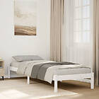 vidaXL Sängram utan madrass extra lång vit 100x220 cm massiv furu