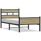 vidaXL Sängram utan madrass sonoma-ek 100x190 cm konstruerad trä