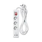 Andersson PWS-C2000 Grenuttag x3 / USB-A / USB-C / 1,5m