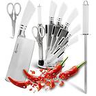 Edenberg 8-Elementskniv Eb906 Inox/Vit Stativ