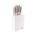 Gerlach Set Of Kitchen Knives In White Block 5 Pcs. Box 993 Mat