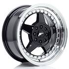 Japan Racing JR Wheels JR6 15x7 ET25 4x100/108 Gloss Black w/Machined Lip