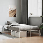 vidaXL Sängram metall vit 120x190 cm