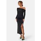 Bubbleroom Occasion Asymmetric Off Shoulder Soft Ankle Dress