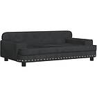vidaXL Barnsoffa svart 90x53x30 cm sammet