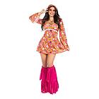 60-tals Hippie Deluxe Maskeraddräkt Small/Medium