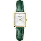 Rosefield Octagon XS White Emerald Leather Gold OWGLG-O86