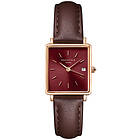 Rosefield Boxy XS Burgundy Sunray Dark Brown Leather Rose Gold QBBLR-Q56