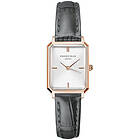 Rosefield Octagon XS White Grey Leather Rose Gold OWGLR-O87