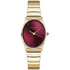 Rosefield Oval Burgundy Half-moon Steel Gold OVGSG-OV15