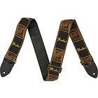 Fender Legacy Vintage Monogram Strap Black/Yellow & Brown 2"