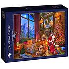 Bluebird Puzzle Pussel Christmas Lodge, 1000 Bitar