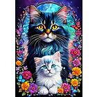 Alipson Puzzle Pussel Katter, Mamma och ungar 1000 bitar