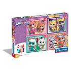 Clementoni Jigsaw Puzzle 4in1 Disney Super Kitties Golv