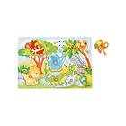 Goki Wooden Stud Puzzle Zoo with Sound 6 pcs. Trä