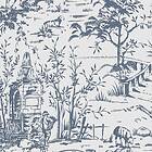 Laura Ashley Tapet Toile De Jouy Dark Seaspray Blå 118494