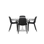 Venture Design Hamden & Baltimore matgrupp Svart/svart 4 stolar & bord 80 cm