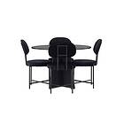Venture Design Bootcut & Stella matgrupp Svart/svart 4 stolar & bord 110 cm