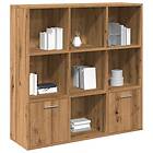 vidaXL Bokhylla artisan ek 98x29x97,5 cm