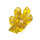 Dice Set 7 Translucent Yellow/White