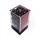 Opaque Dice Set D6 Black/Red 16 mm