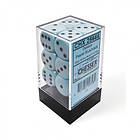 Opaque Dice Set D6 Pastel Blue/Black 16 mm